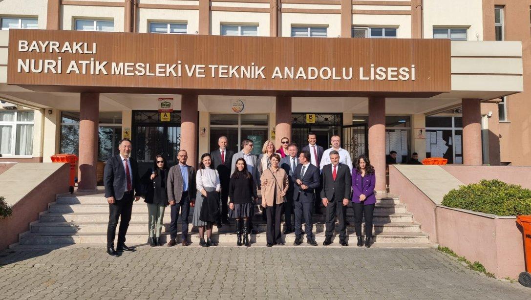 MEB Daire Başkanları Bayraklı Halk Eğitim Müdürlüğünü ve Nuri Atik MTAL'ni Ziyaret Ettiler